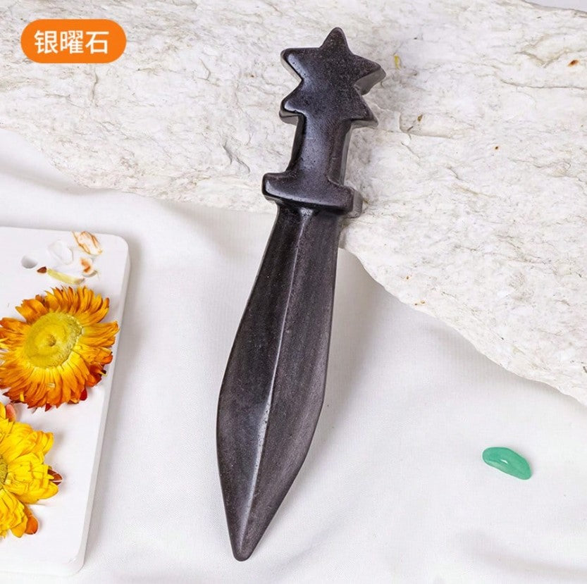⚔️  Unique Natural Crystal Sword Carving ⚔️