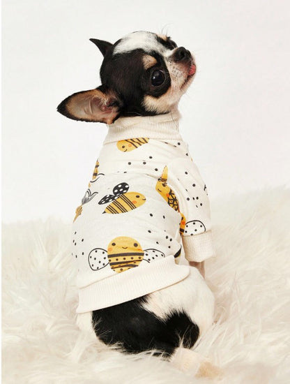🐝 Cute Bee Print Pet Jumper 🐝