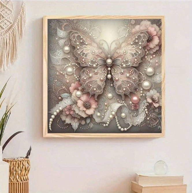 🦋 3D Pearl Butterfly Diamond Painting 🦋