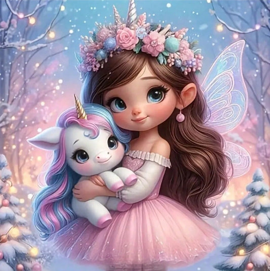 ✨🦄 Fairy Princess & Baby Unicorn Diamond Painting ✨