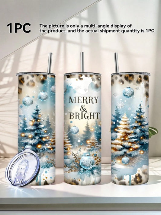 🎄 Merry & Bright 20oz Christmas Tumbler 🎄