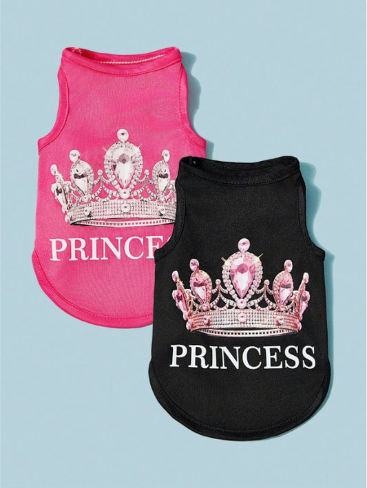 👑🐾  2pc Princess Pet Vests  🐾👑