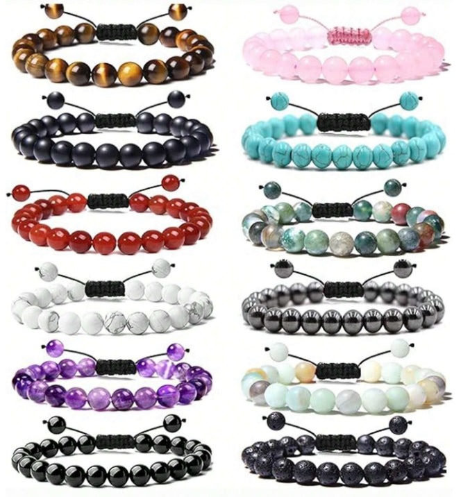 8mm Healing Crystal Bracelets