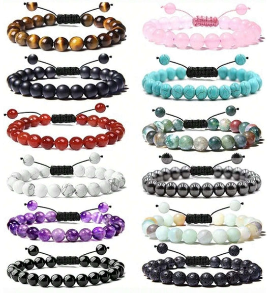8mm Healing Crystal Bracelets