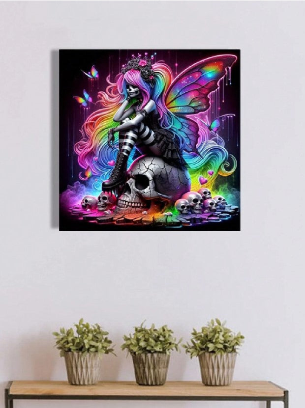 🌈 Punk Neon Fairy Skeleton Diamond Painting Kits 🌈