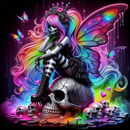 🌈 Punk Neon Fairy Skeleton Diamond Painting Kits 🌈