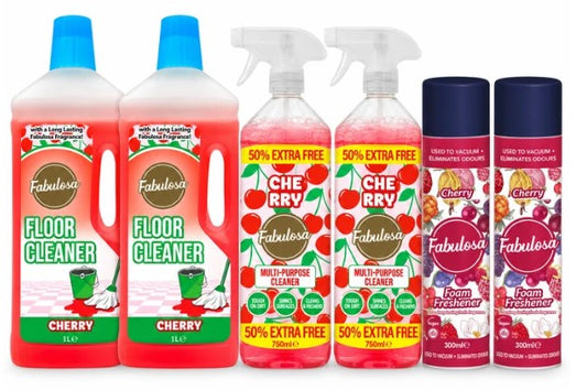 Fruity Cherry Household Cleaning Bundle 6 Piece