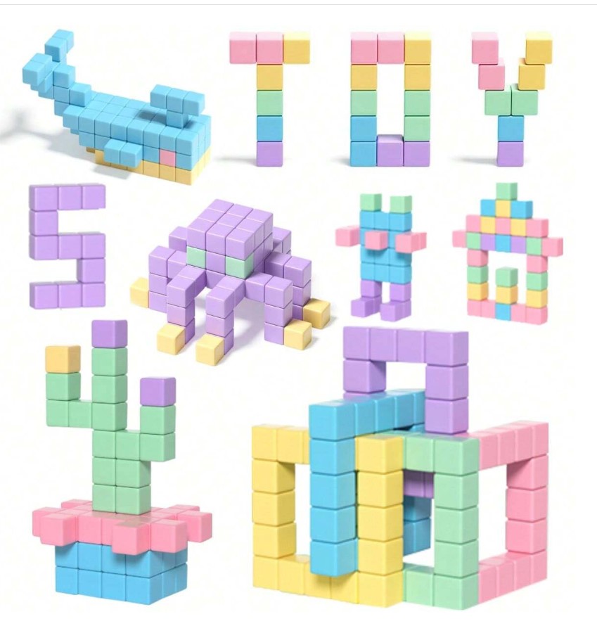 🧲🌈 Pastel Magnetic Building Blocks Set 🌈🧲