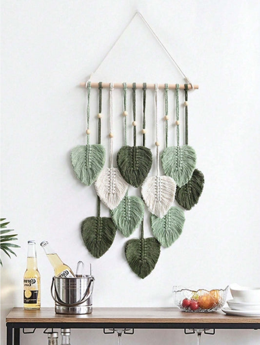 🍃 Woven Leaf Design Wall Hanging 🍃