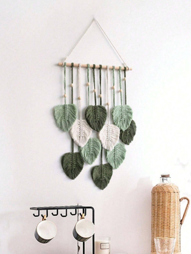 🍃 Woven Leaf Design Wall Hanging 🍃