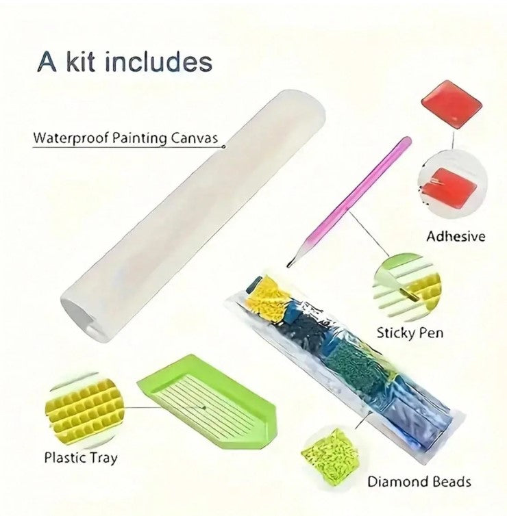 🧡🐘 Majestic Elephant Family at Sunset Diamond Painting 🐘🧡