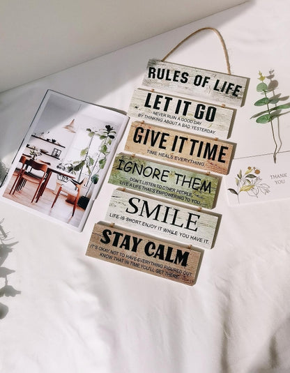 📜 Rules of Life Hanging Wall Decoration 📜