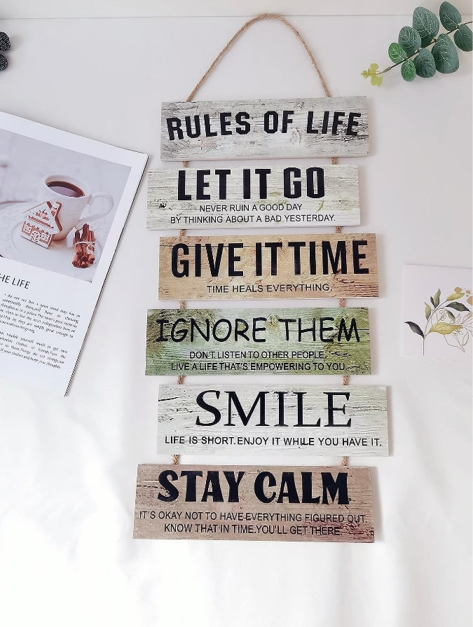 📜 Rules of Life Hanging Wall Decoration 📜
