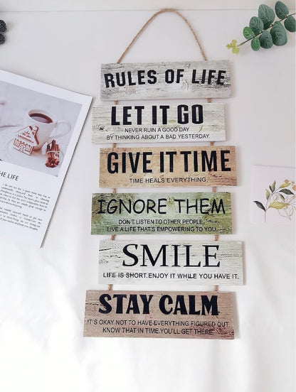 📜 Rules of Life Hanging Wall Decoration 📜