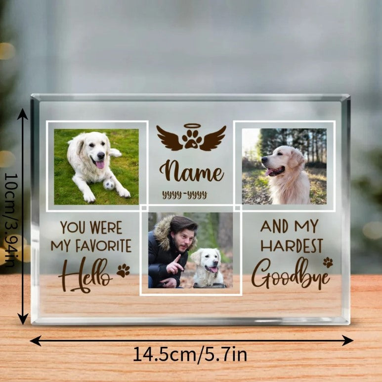 🐾🌈  Personalised Acrylic Memorial Plaque  🌈🐾