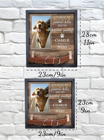 🐾🌈  Personalised Pet Memorial Photo Frame & Collar Holder 🌈🐾