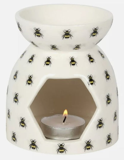 🐝 Bee Print Ceramic Oil/Wax Burner 🐝