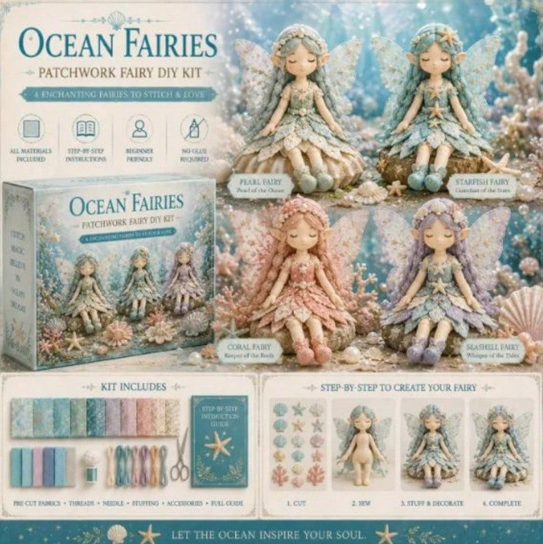 🌊🧚 Ocean Fairies Patchwork DIY Fairy Kit 🧚🌊