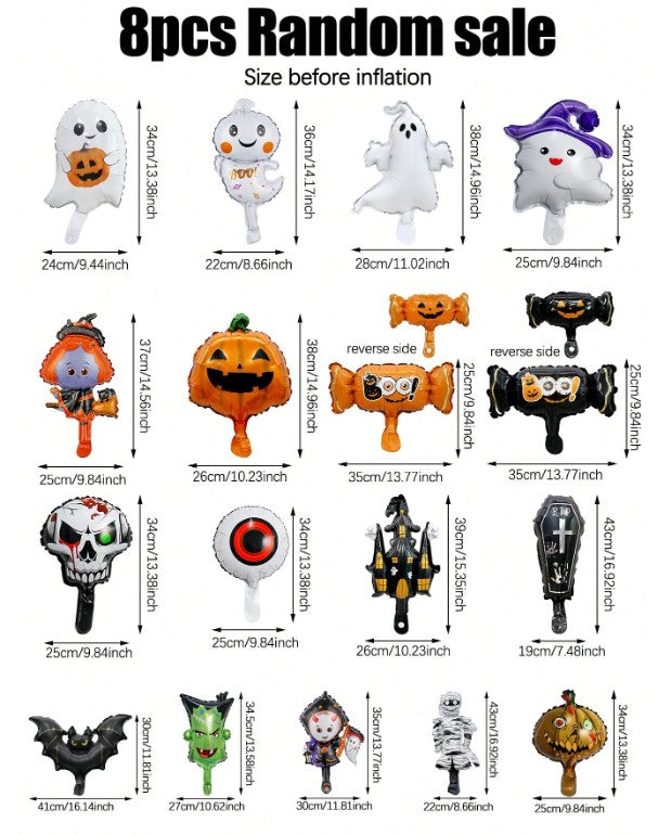 Halloween - 8pc Random Balloon Set