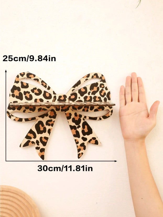 🐆🎀 Leopard Bow Wall Shelf 🎀🐆
