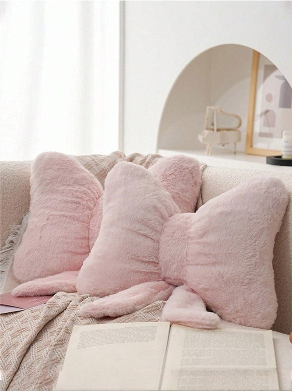 🎀 Pink Bow Decorative Throw Pillow 🎀