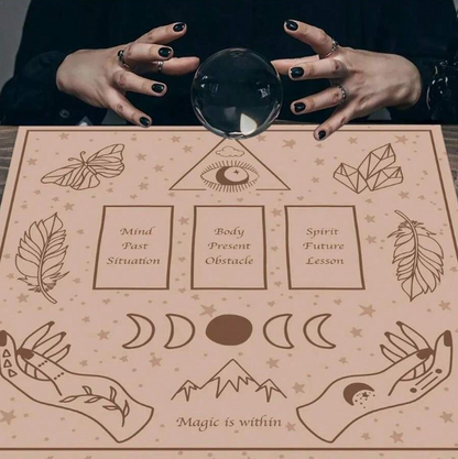 🔮 Tarot Table Cloth – Past, Present, Future 🔮