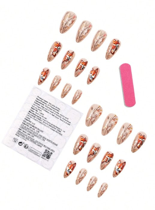 🦊🍂 Adorable Fox Nails 🍂🦊