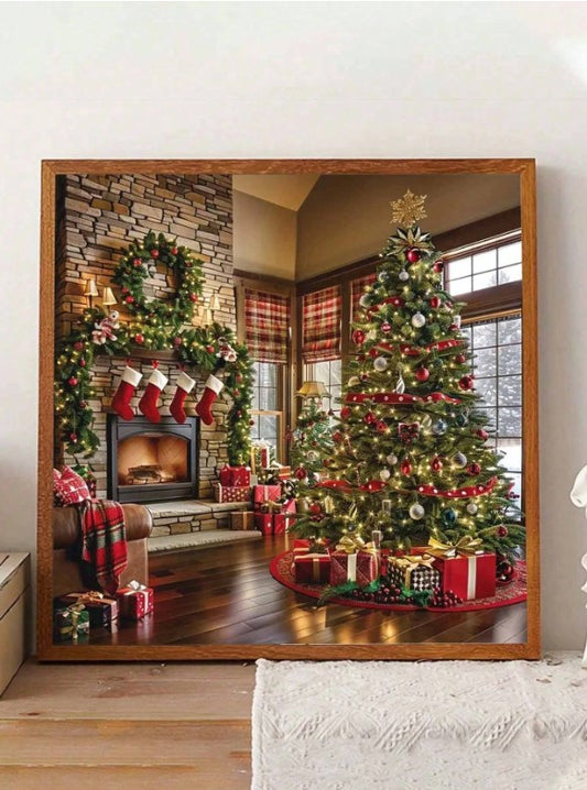 🎄 Traditional Christmas Tree Scene Diamond Painting 🎄