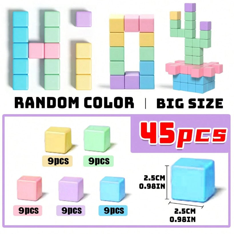 🧲🌈 Pastel Magnetic Building Blocks Set 🌈🧲