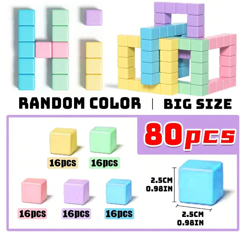 🧲🌈 Pastel Magnetic Building Blocks Set 🌈🧲