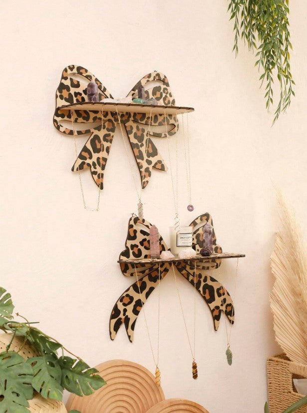 🐆🎀 Leopard Bow Wall Shelf 🎀🐆