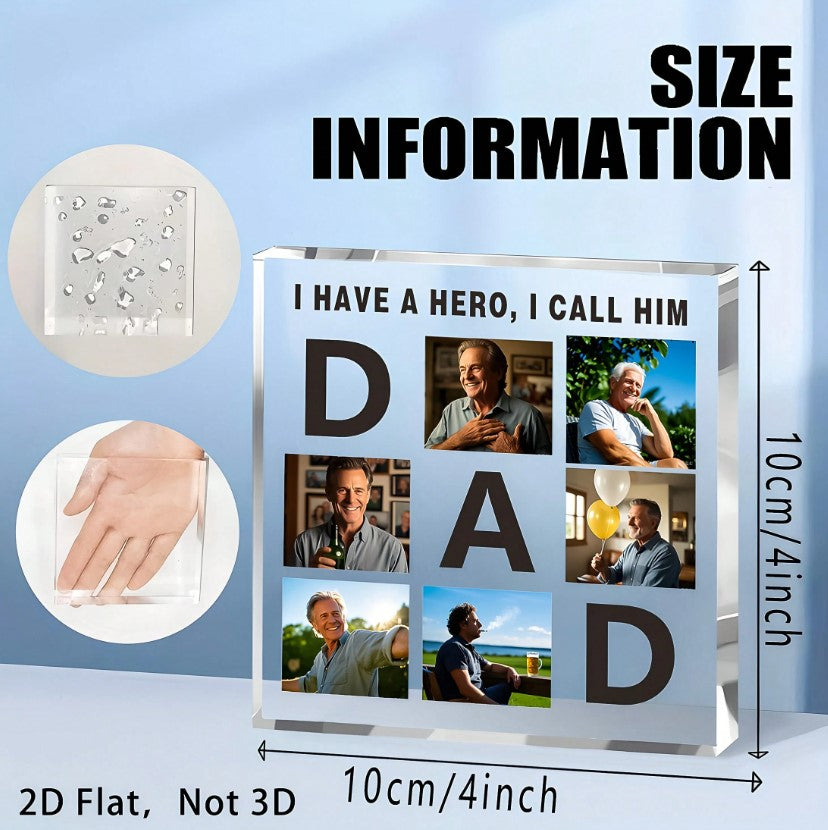 🦸 Dad Personalised Acrylic Plaque
