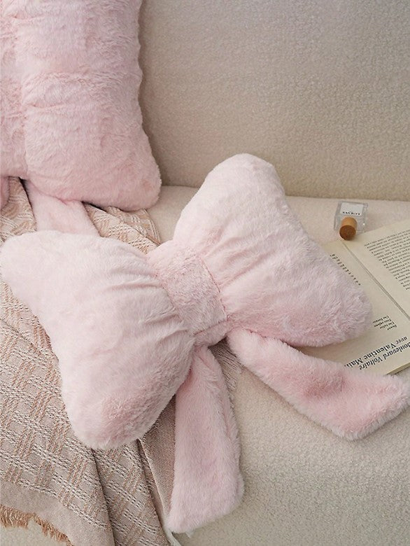 🎀 Pink Bow Decorative Throw Pillow 🎀