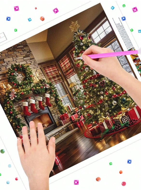 🎄 Traditional Christmas Tree Scene Diamond Painting 🎄