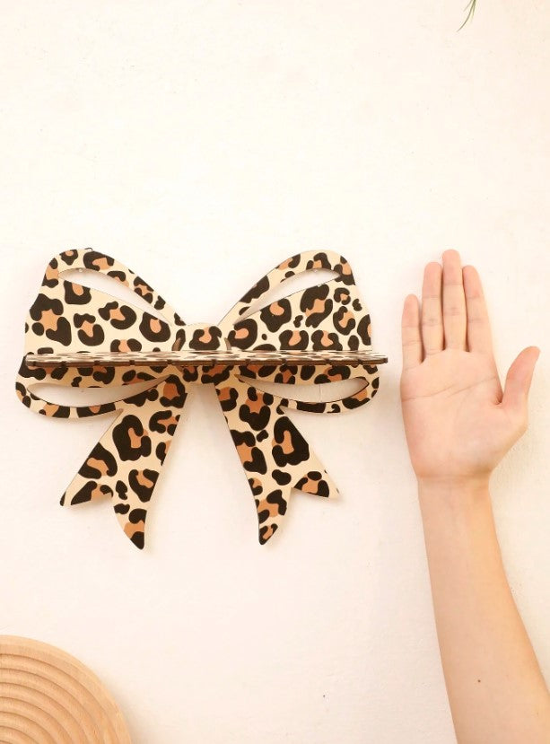 🐆🎀 Leopard Bow Wall Shelf 🎀🐆