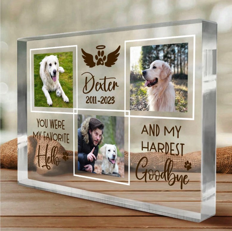 🐾🌈  Personalised Acrylic Memorial Plaque  🌈🐾