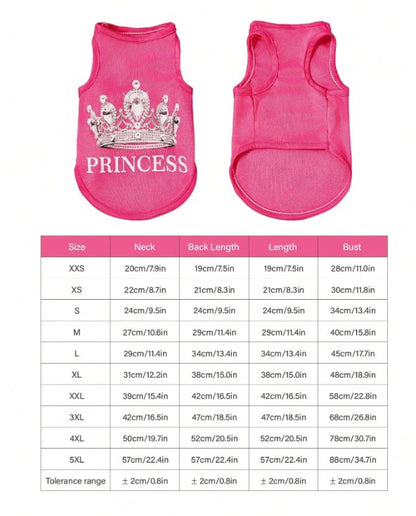 👑🐾  2pc Princess Pet Vests  🐾👑