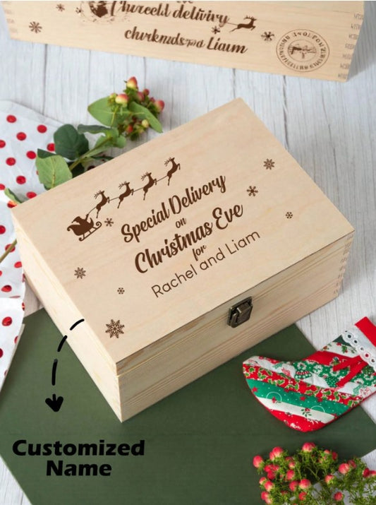 🎁 Personalised Wooden Christmas Eve Boxes! 🎁