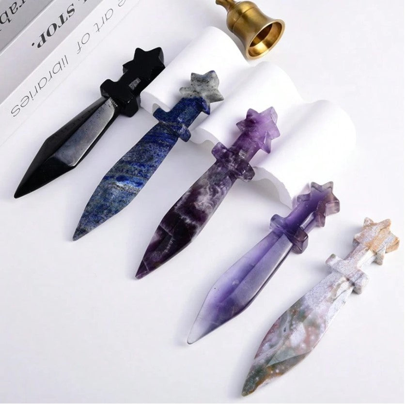 ⚔️  Unique Natural Crystal Sword Carving ⚔️