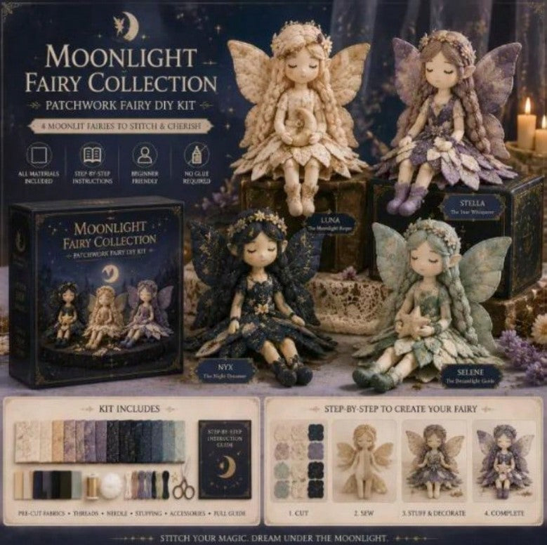 🌙🧚 Moonlight Fairies Patchwork DIY Fairy Kit 🧚🌙