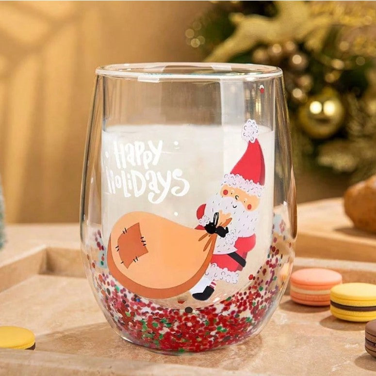 4pc Christmas Santa Glass Set