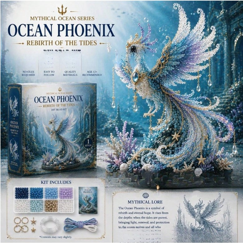🌊🔥 Ocean Phoenix Build Your Own Beaded Animal Kit 🔥🌊