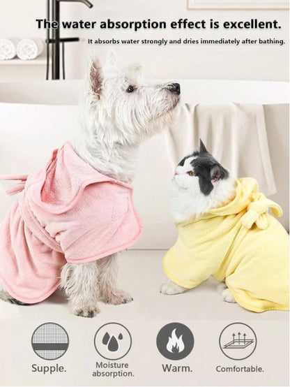 🐾🛁 Quick-Dry Pet Bathrobe & Absorbent Towel 🛁🐾