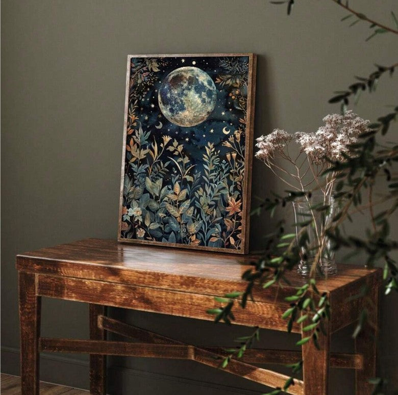 🌙 2pc Moon Canvas Wall Art Posters (Unframed) 🌙