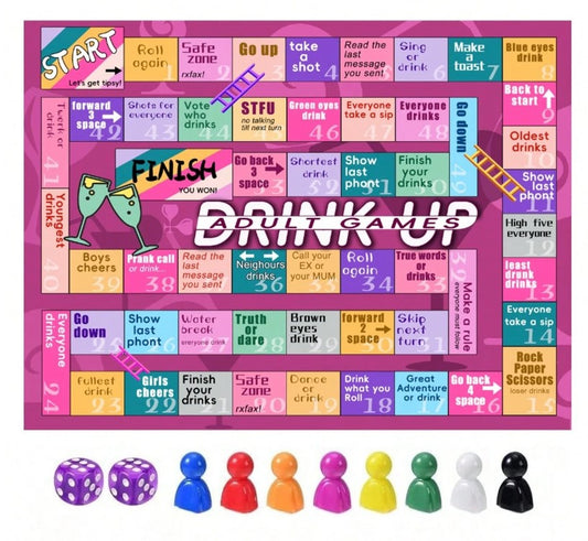 🍻 “Drink Up” Adult Party Board Game