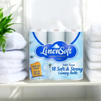 54 Rolls (3 x 18 Pack) Linen & Soft Strong Toilet Roll Bundle Tissue