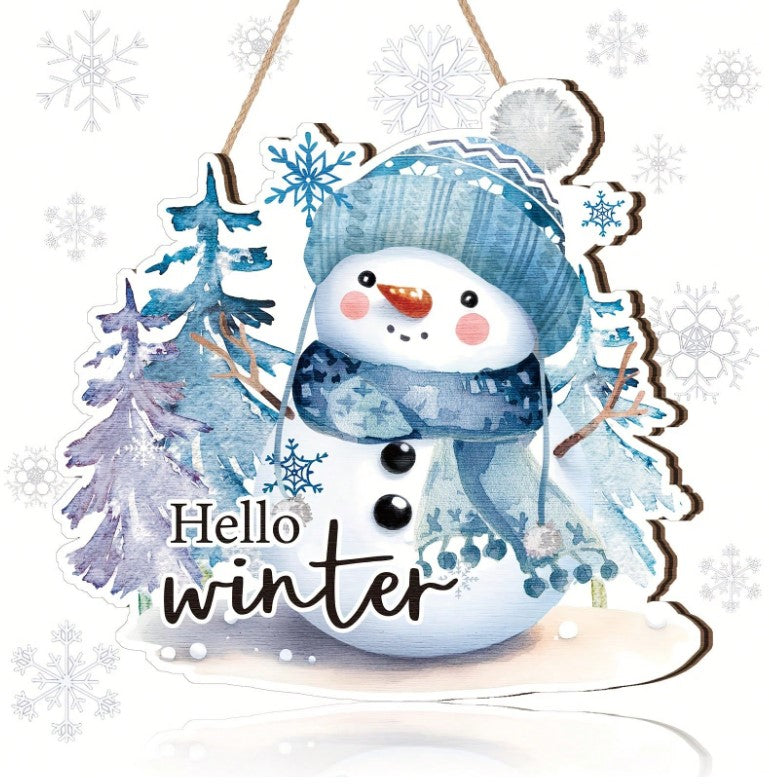 ❄️⛄ Christmas Snowman Snowflake Welcome Sign ⛄❄️