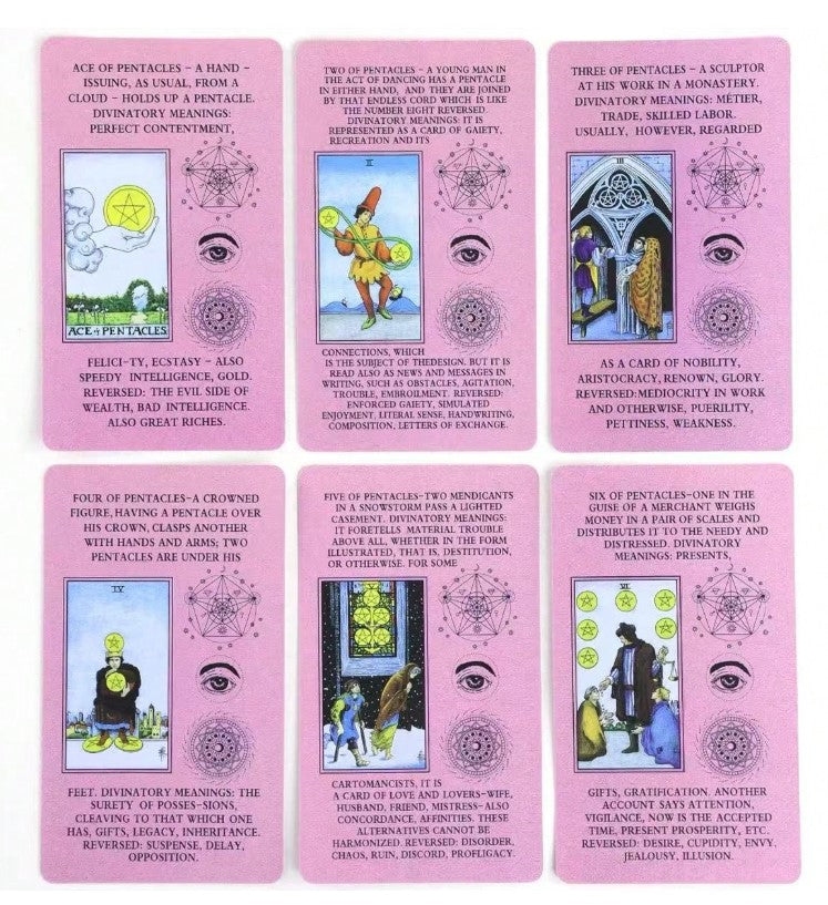 🌸 Pink Beginner Tarot Card Learning Deck 🌸