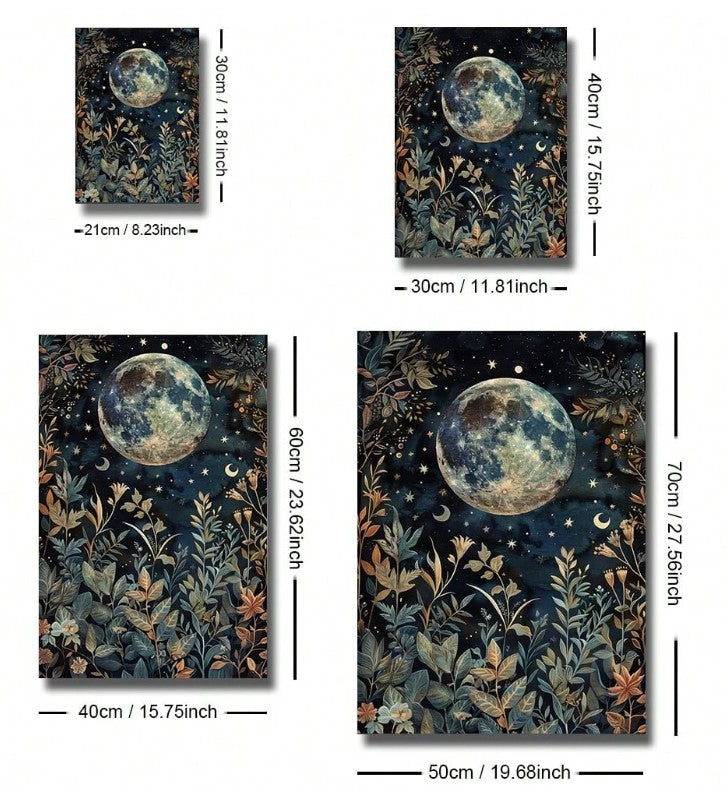 🌙 2pc Moon Canvas Wall Art Posters (Unframed) 🌙