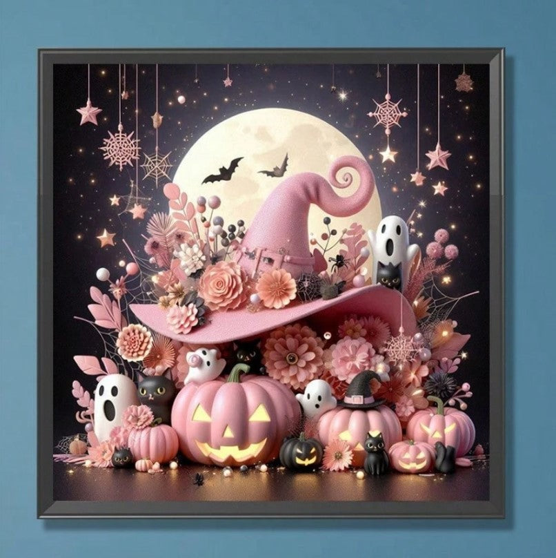 🎃🎀 Pink Halloween Diamond Painting 🎀🎃